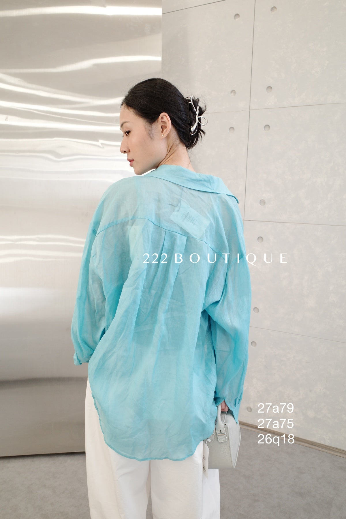 27A79- SHEER LINNEN SHIRT