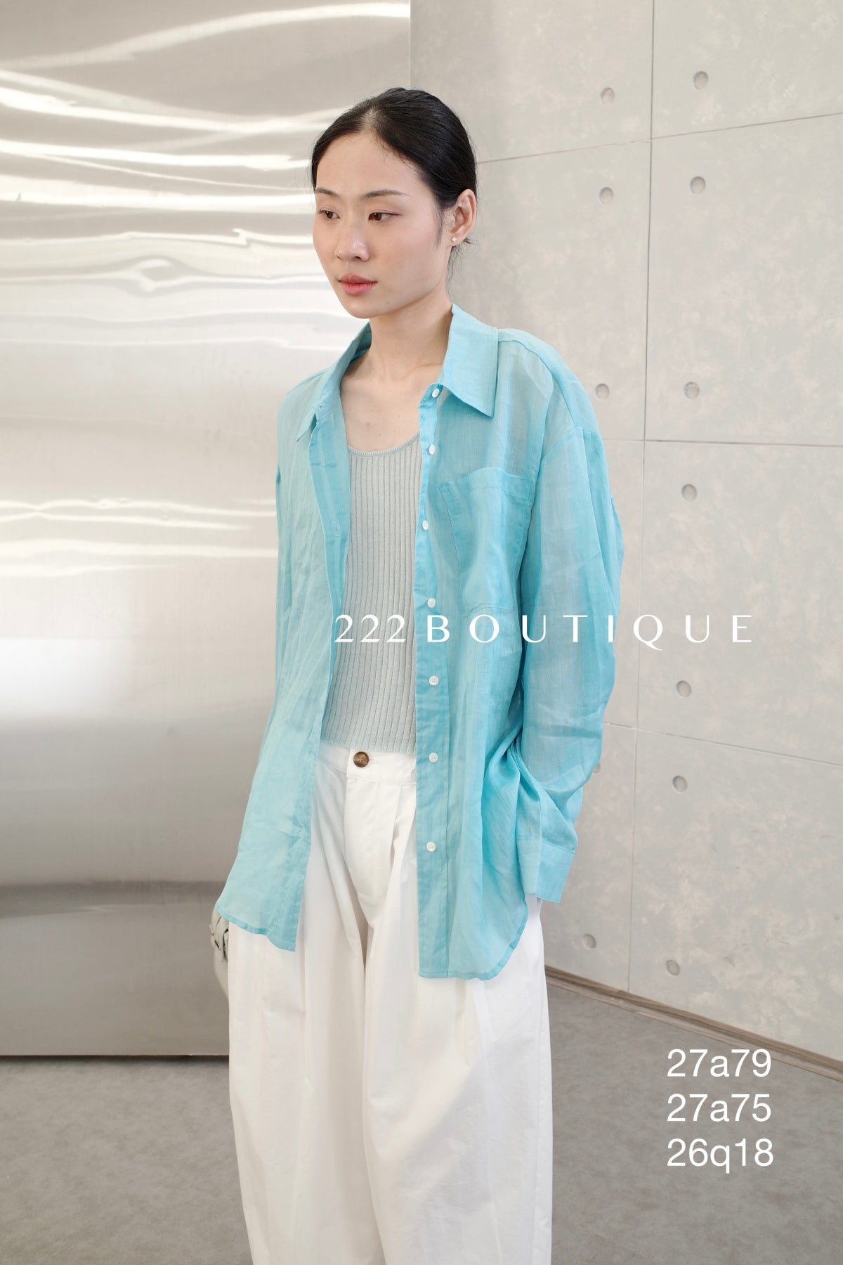 27A79- SHEER LINNEN SHIRT