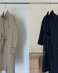 17a64 Basic trench coat with waist belt