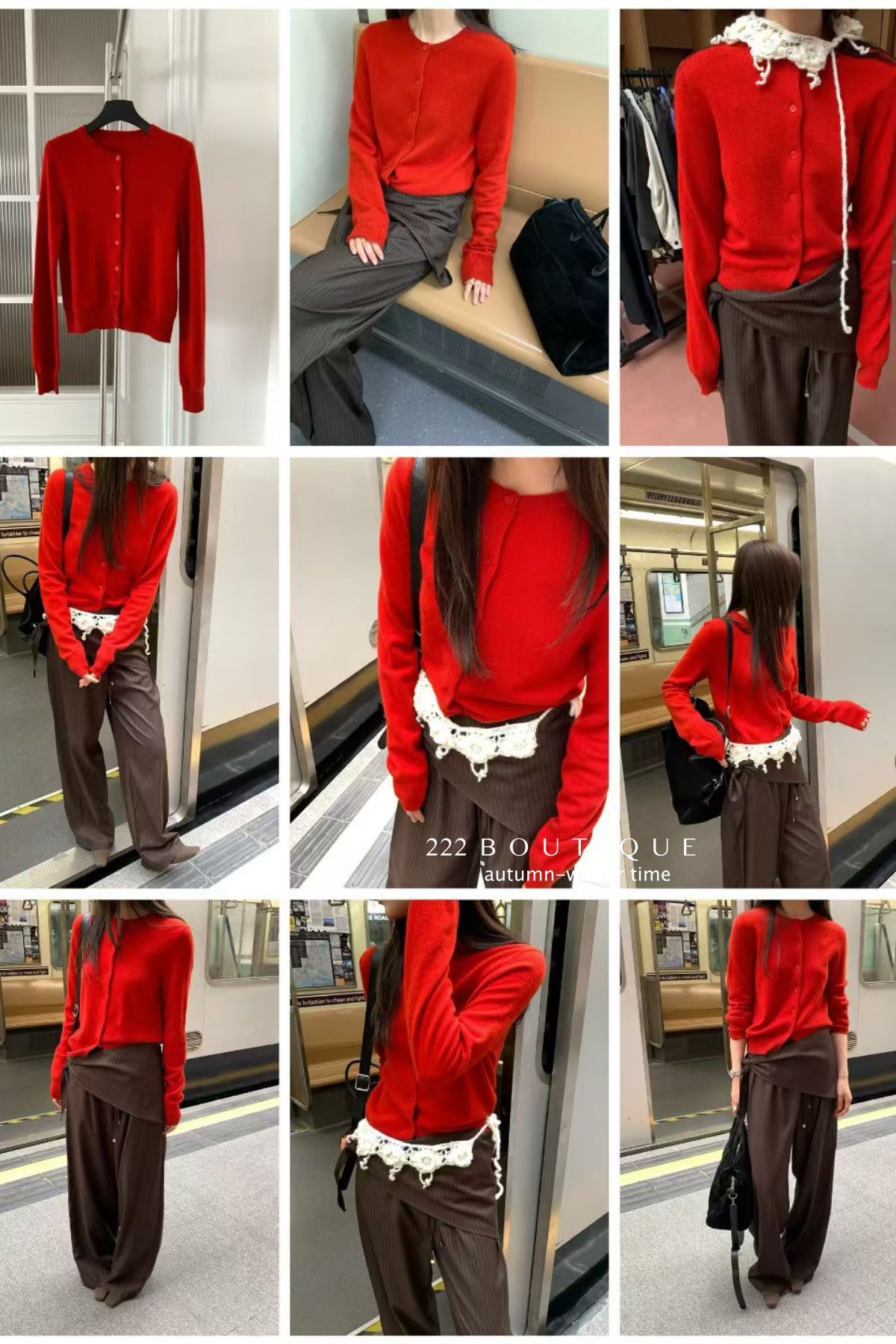 17a112 Basic cashmere knit cardigan