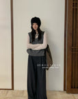 17a116 Basic V-neck cashmere knit vest