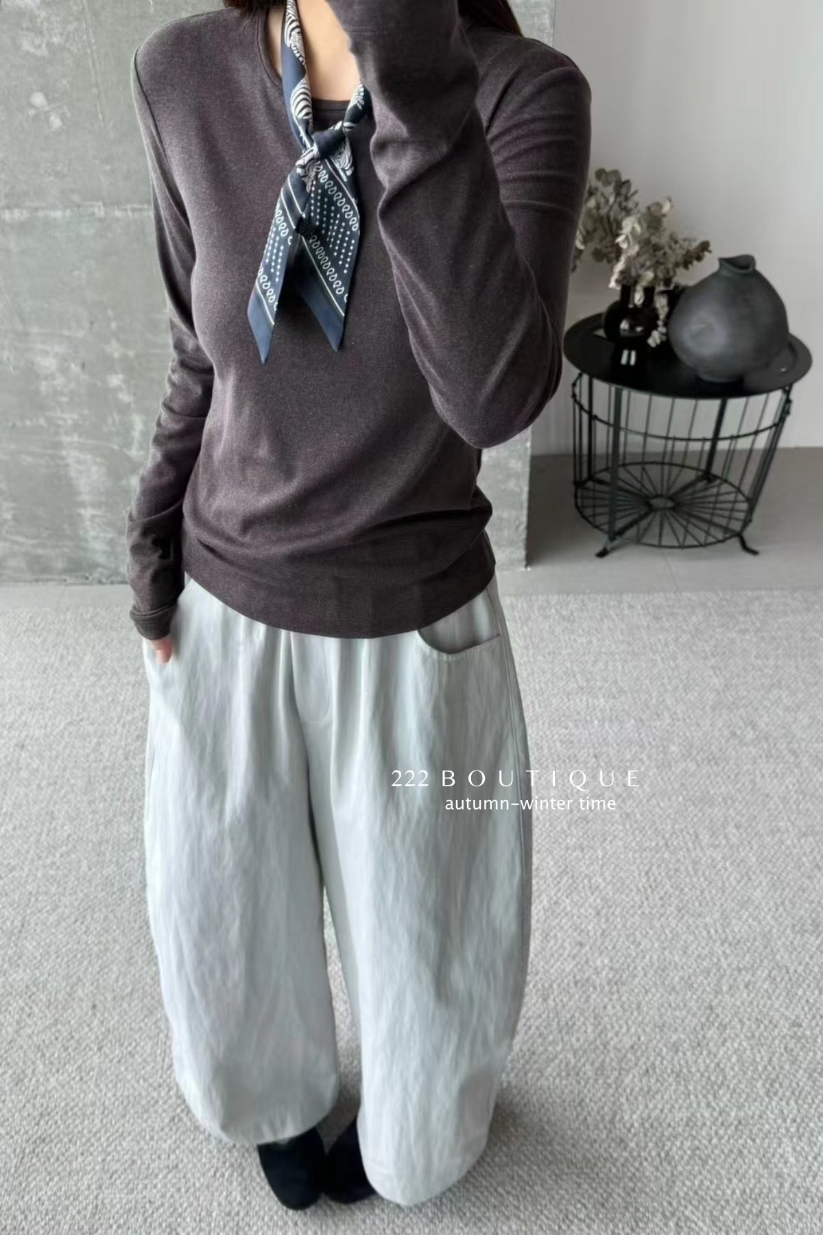 17a108 Cotton long-sleeve top