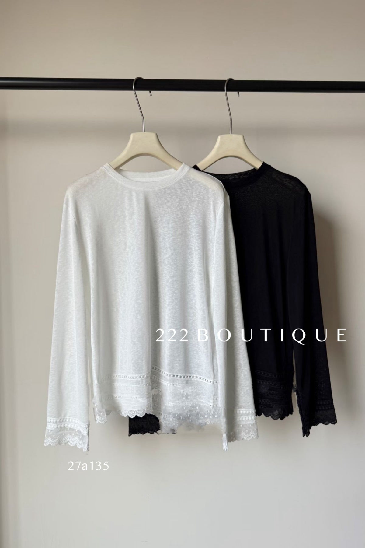 26a135 - LACE KINIT TOP