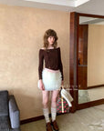 17v10 Tiered pleated mini skirt