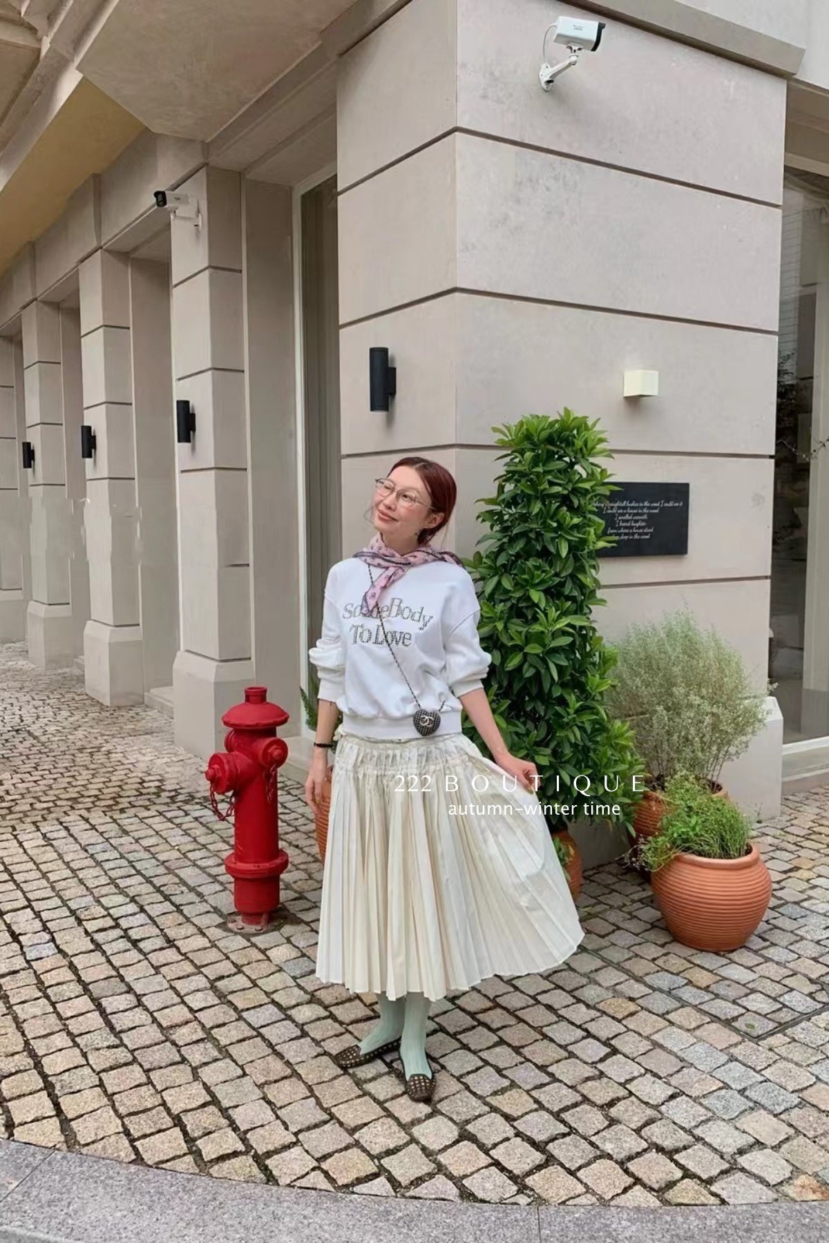 17a87 Basic Letter-Print Sweater