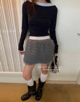 17v10 Tiered pleated mini skirt