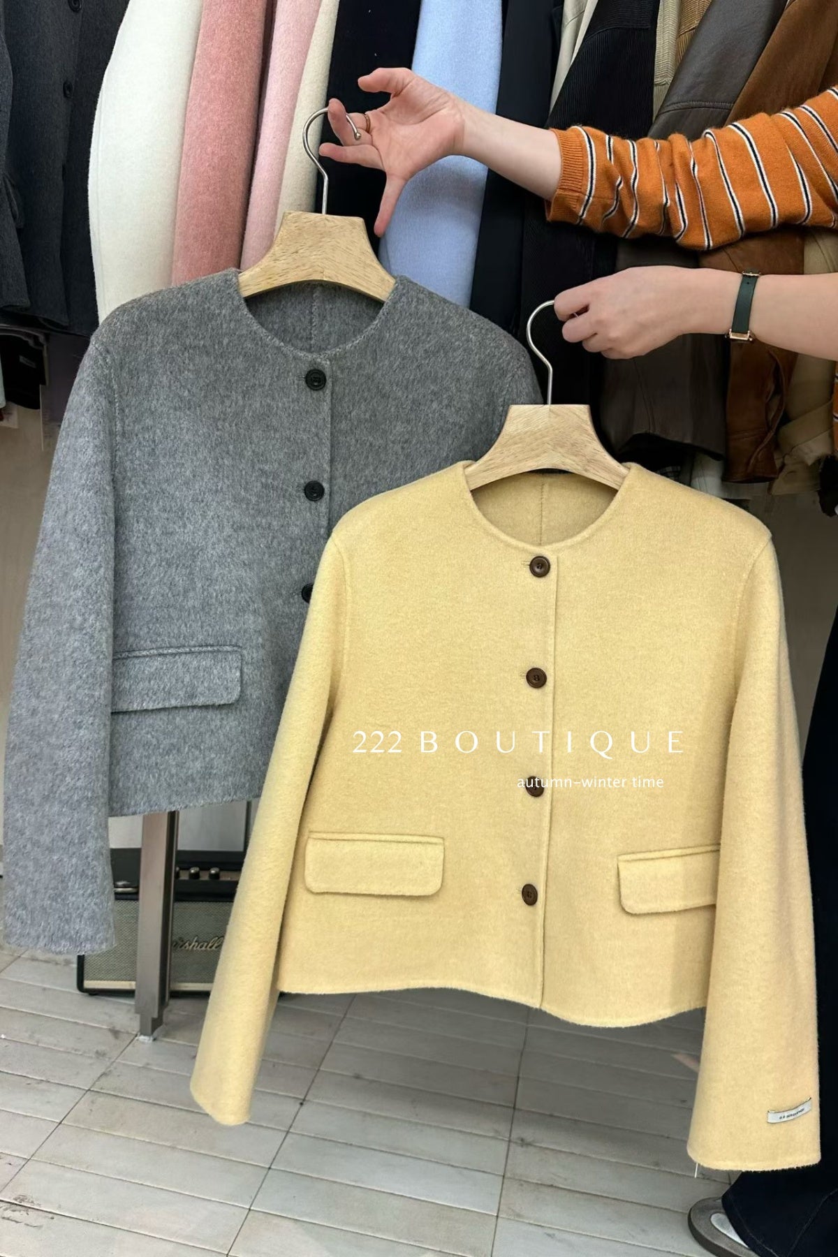 18a40 Cashmere handmade wool coat
