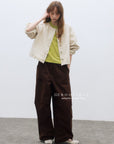 17q11 Wide-leg corduroy pants