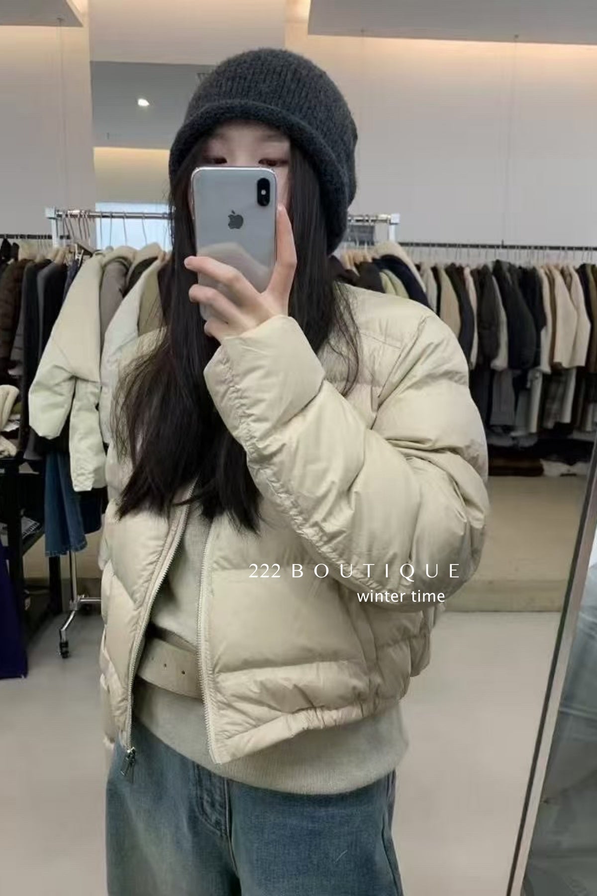 19a88 Down round-neck puffer jacket