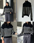 19a105 Cashmere striped sweater