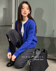 18a98 Cashmere cable-knit cardigan