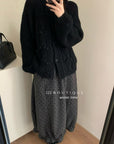 18a94 Thick knit floral cardigan