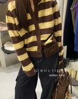 21a9 Striped cashmere cardigan