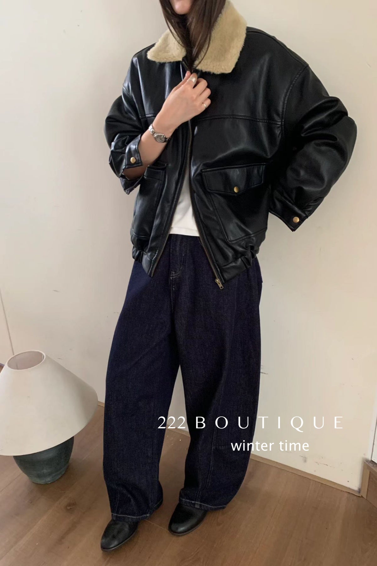 19q28 Basic baggy jeans