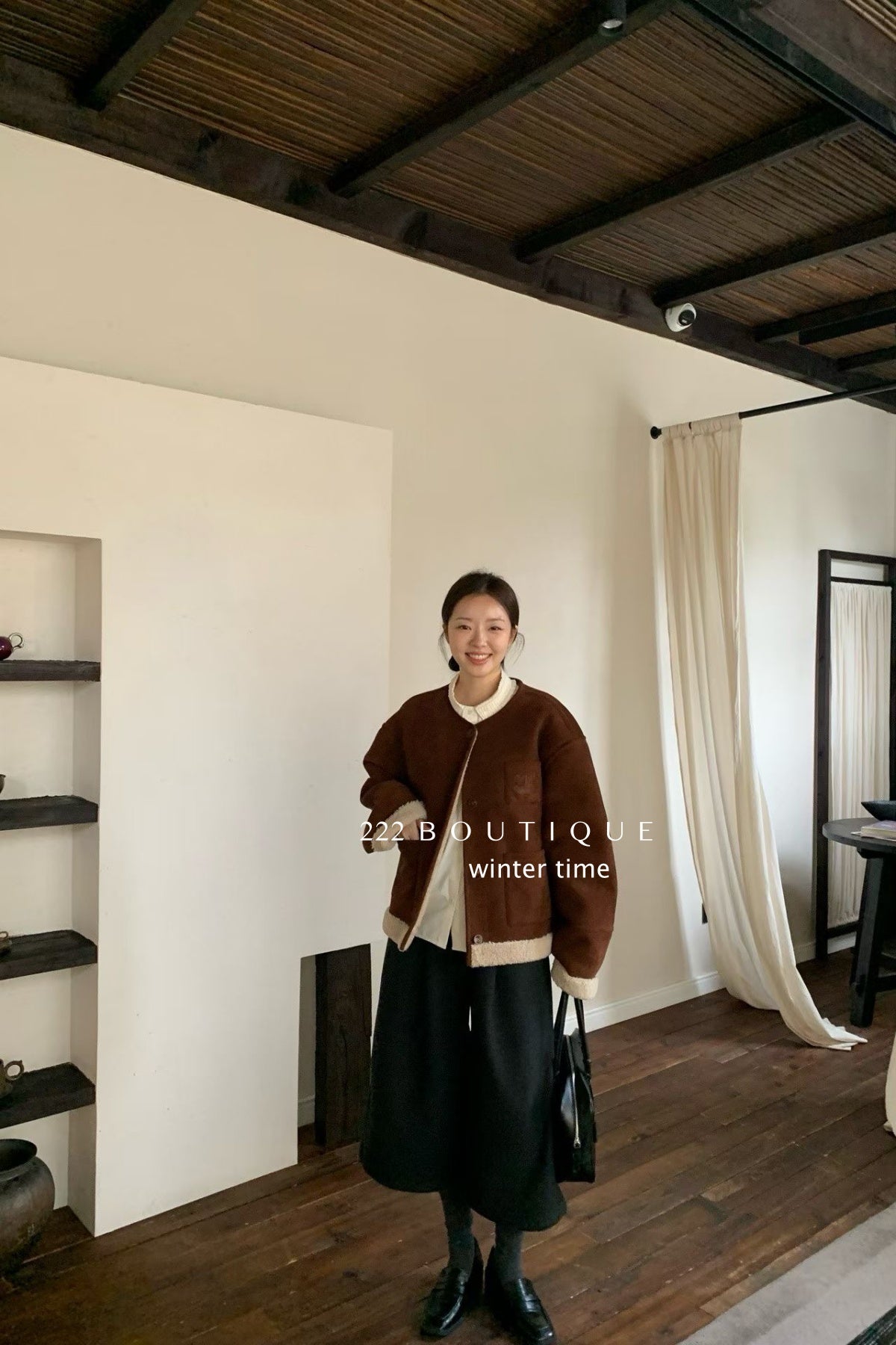 19a92 Suede shearling jacket