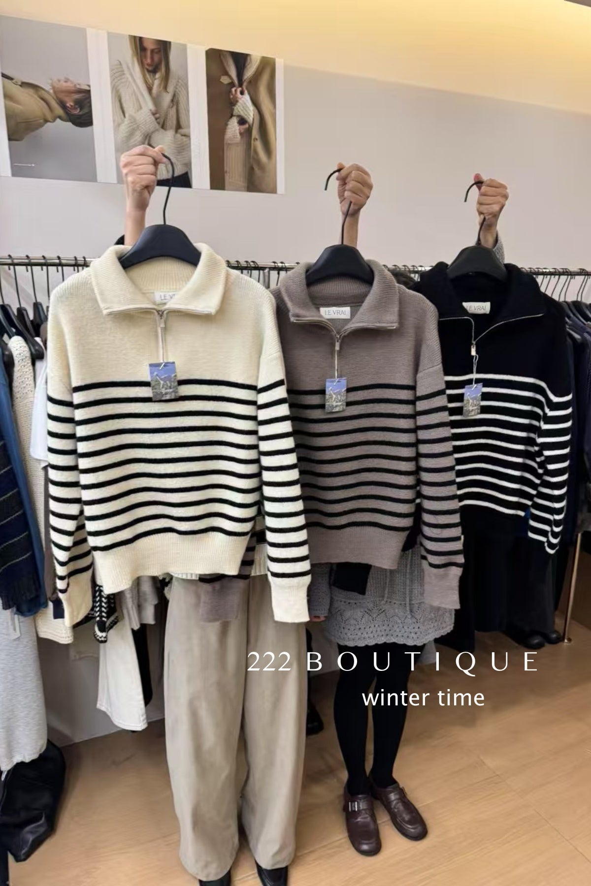 19a105 Cashmere striped sweater