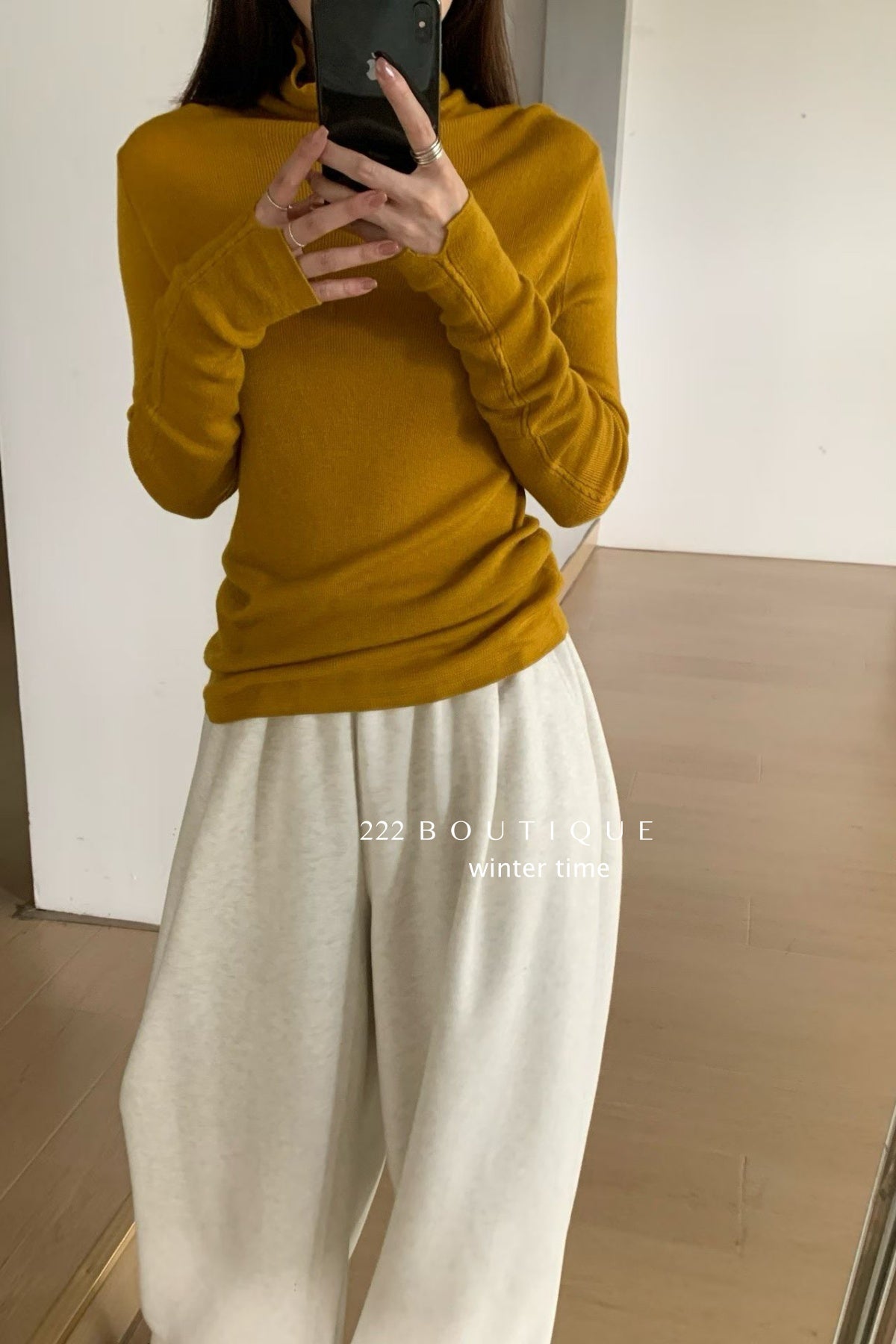 19a91 Basic cashmere turtleneck sweater