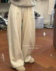 19q40 Cashmere blend elastic-waist wide-leg pants
