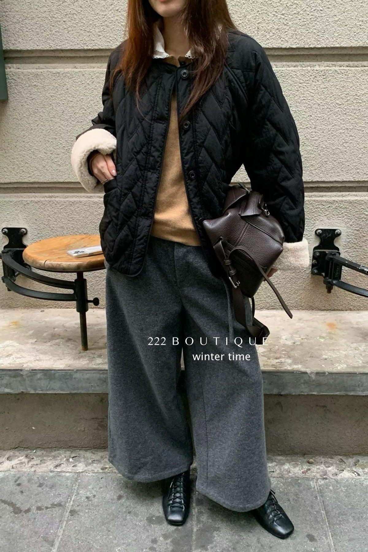 19a93 Fur-quilted puffer jacket