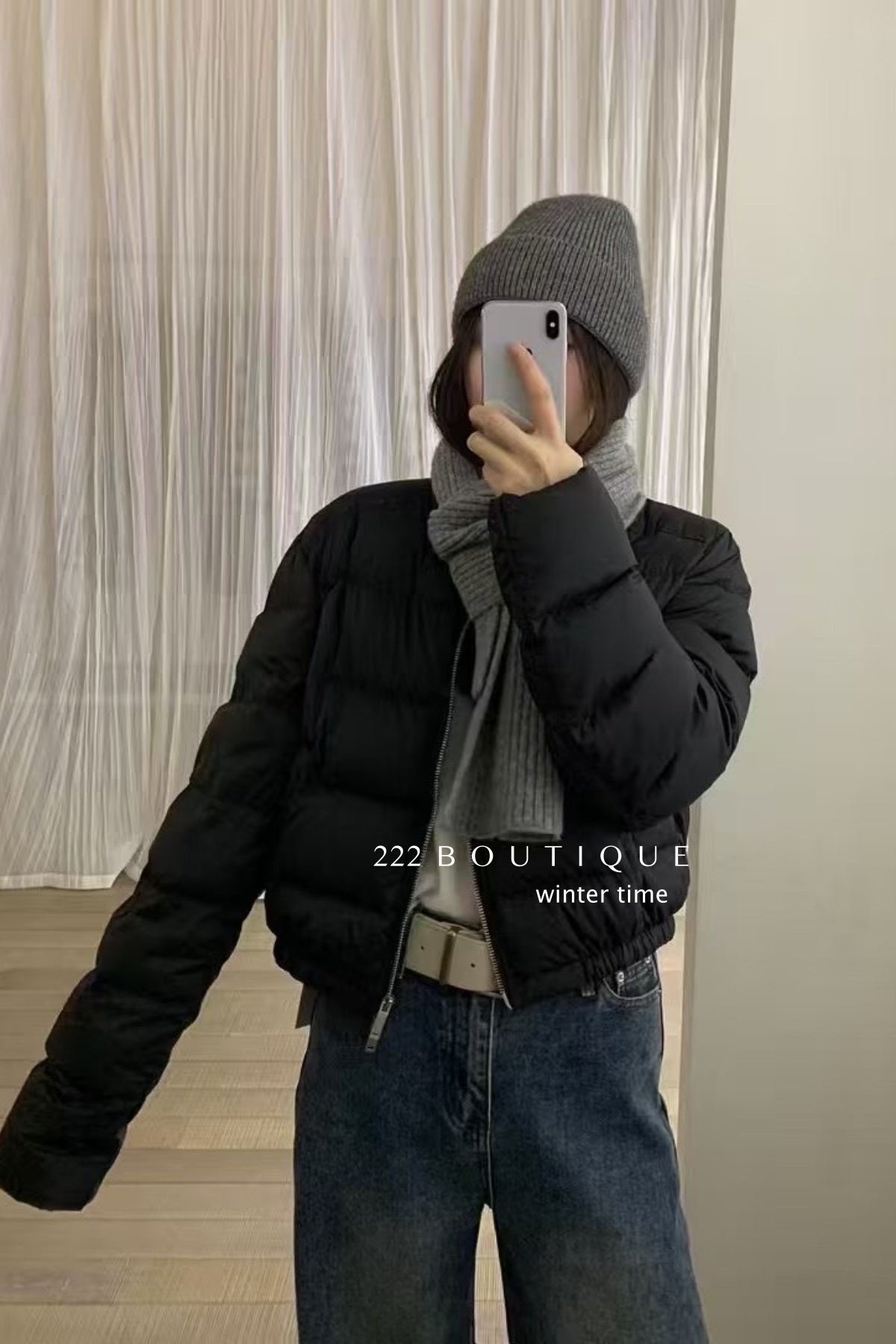 19a88 Down round-neck puffer jacket