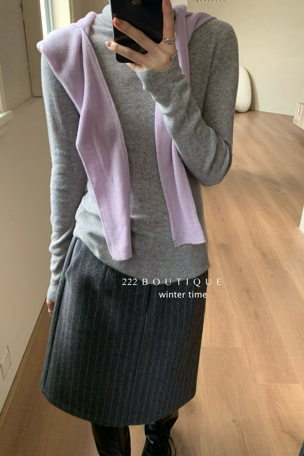 19a91 Basic cashmere turtleneck sweater