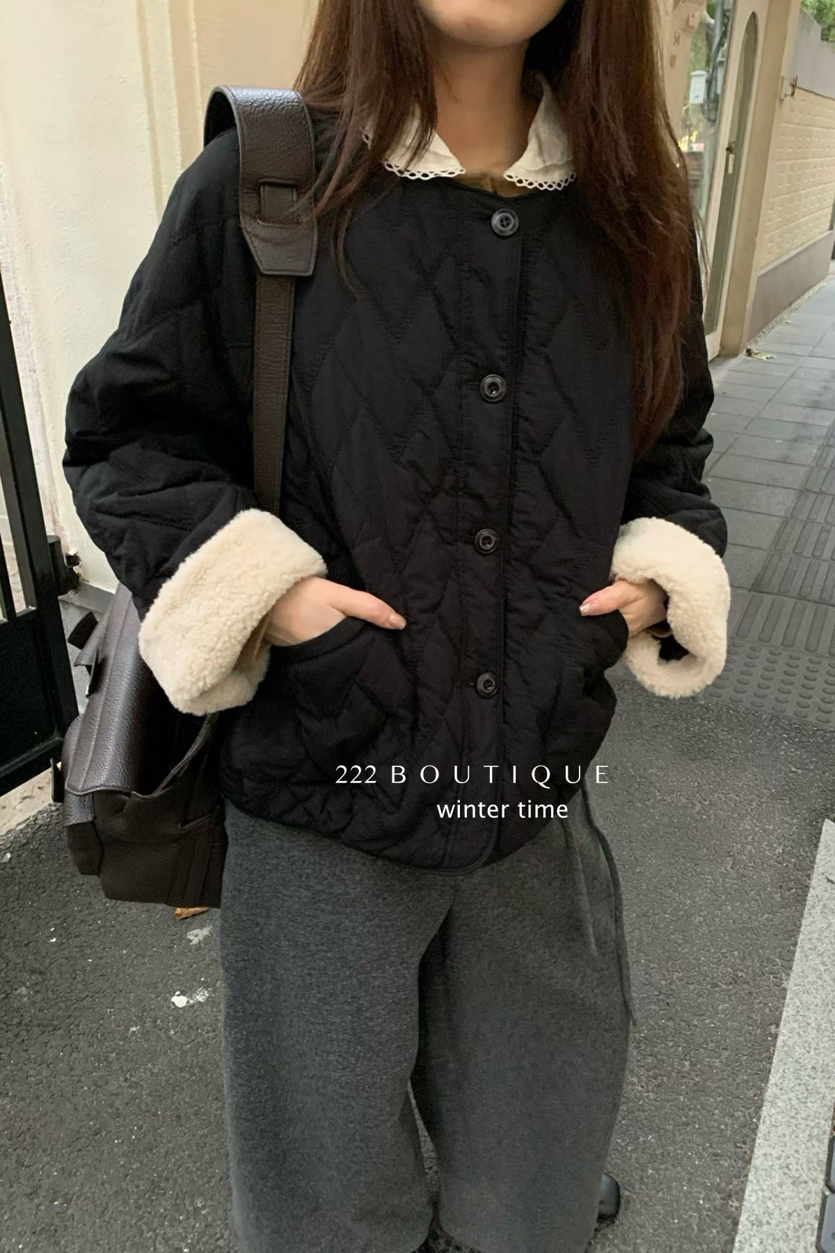 19a93 Fur-quilted puffer jacket