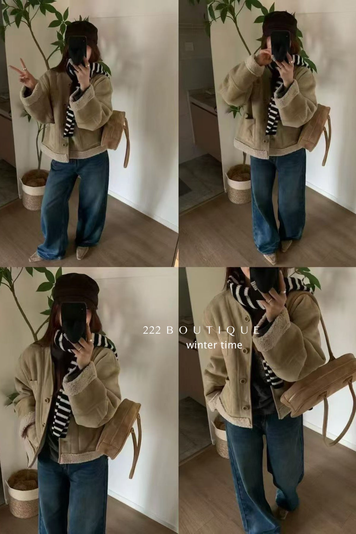 19a92 Suede shearling jacket