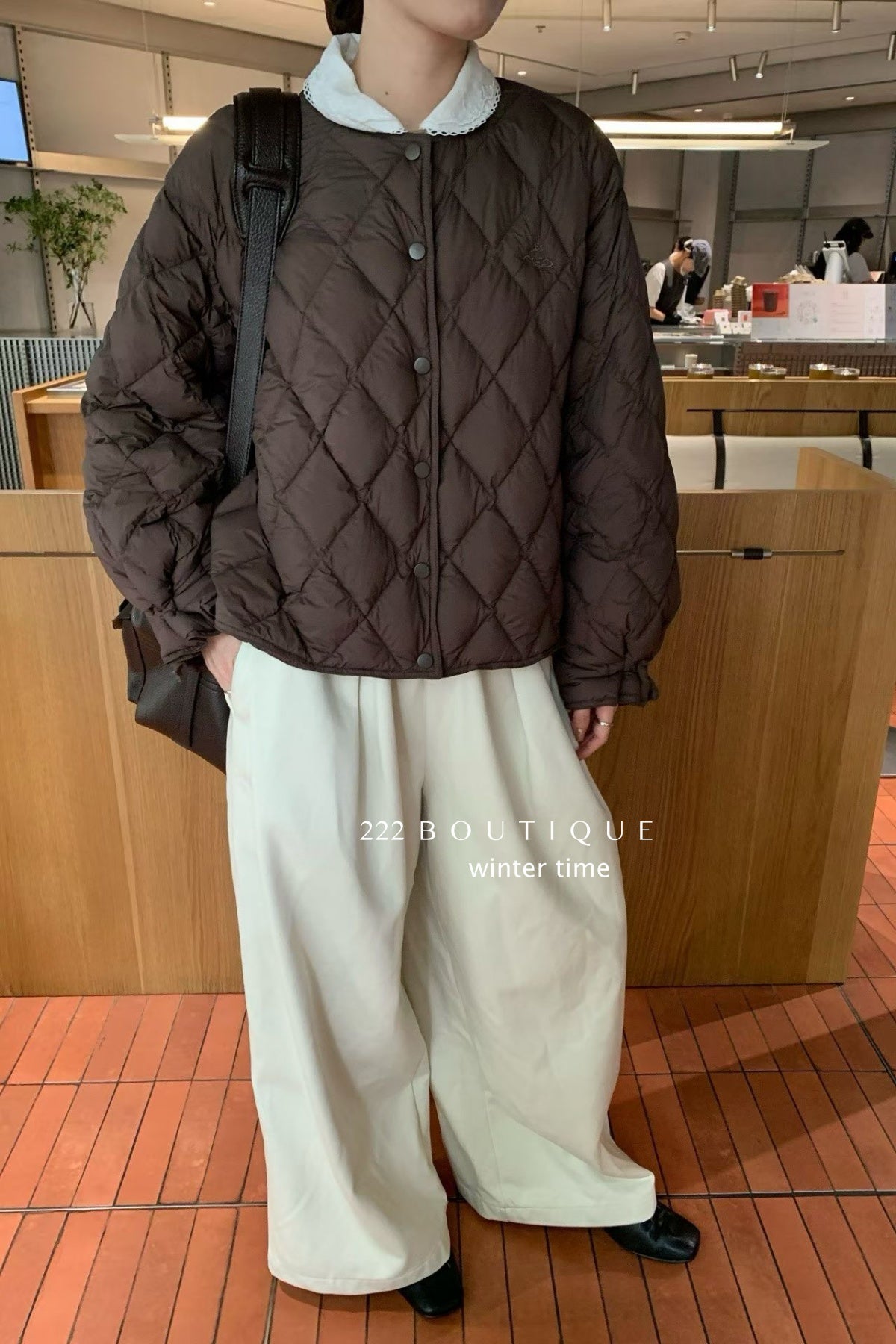 19a93 Fur-quilted puffer jacket