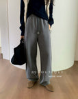 20q21 Elastic fleece pants