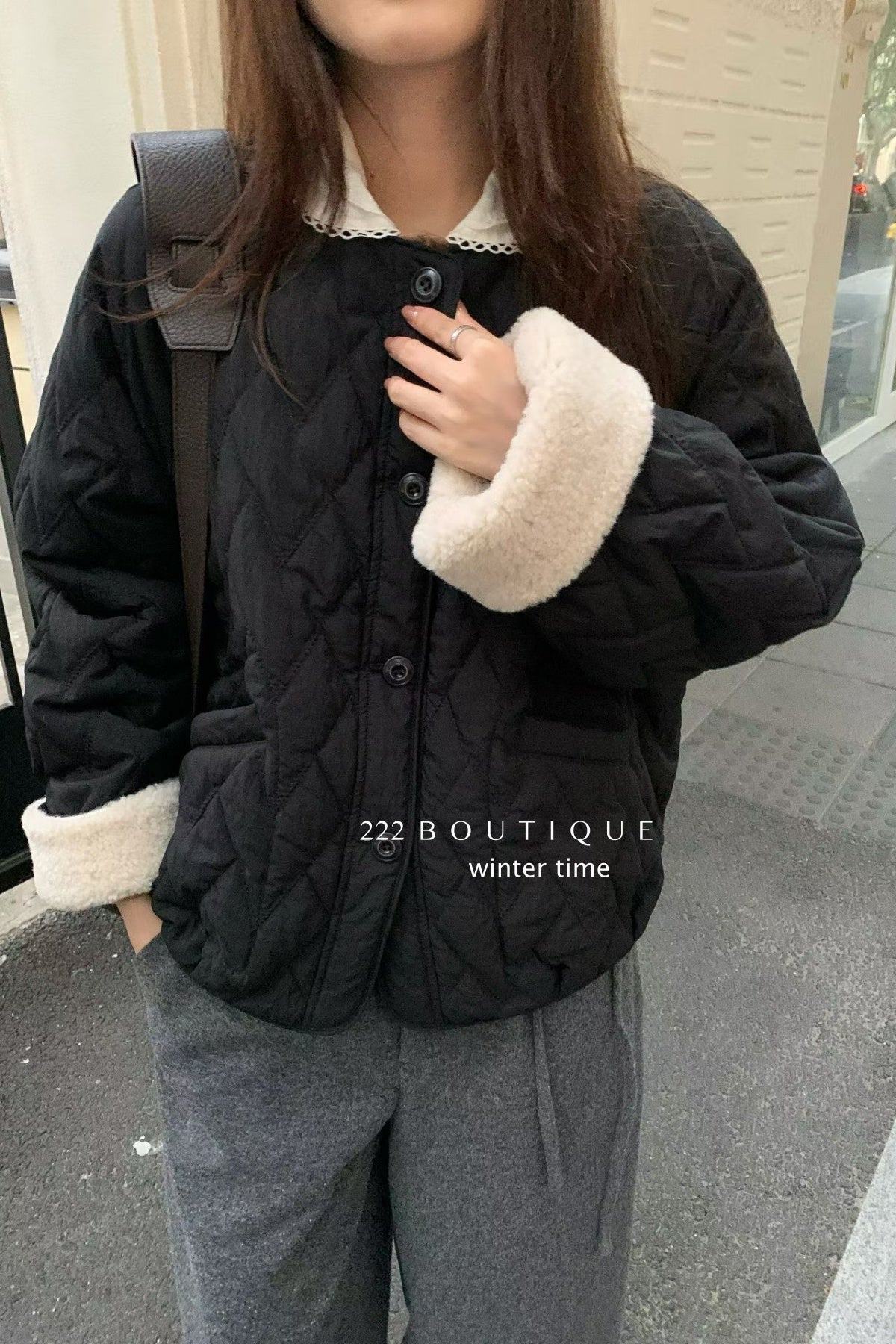 19a93 Fur-quilted puffer jacket