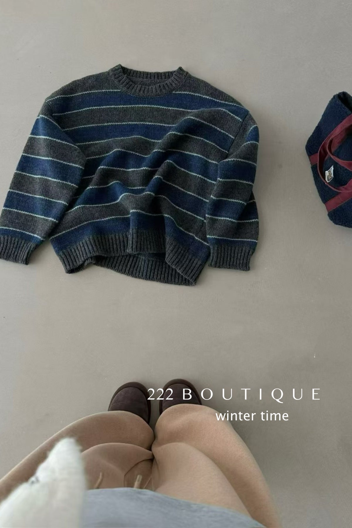 19a108 Cashmere striped sweater