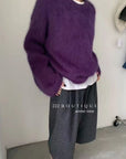 19a90 Rabbit-fur knit sweater