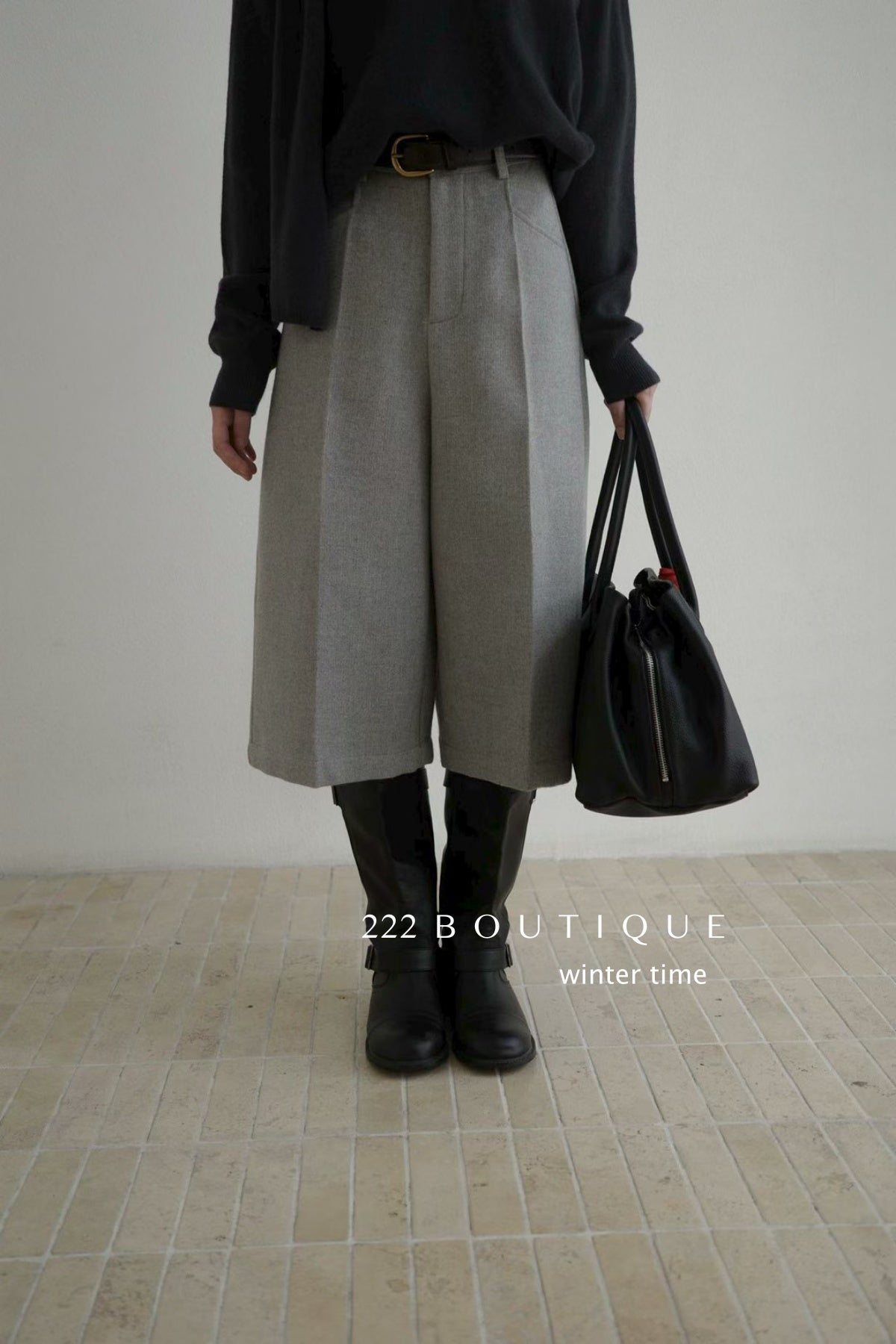 20q14 Cashmere wool balloon trousers