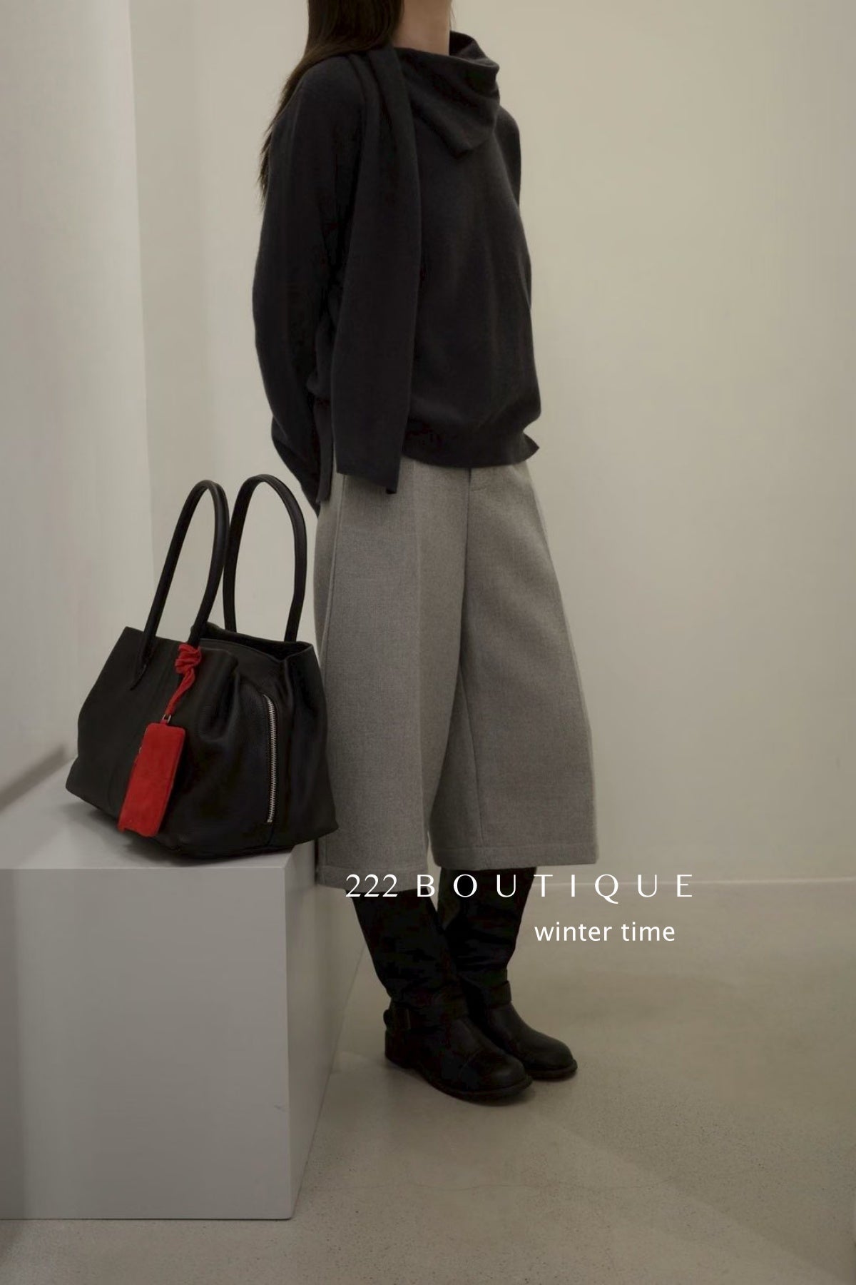 20q14 Cashmere wool balloon trousers