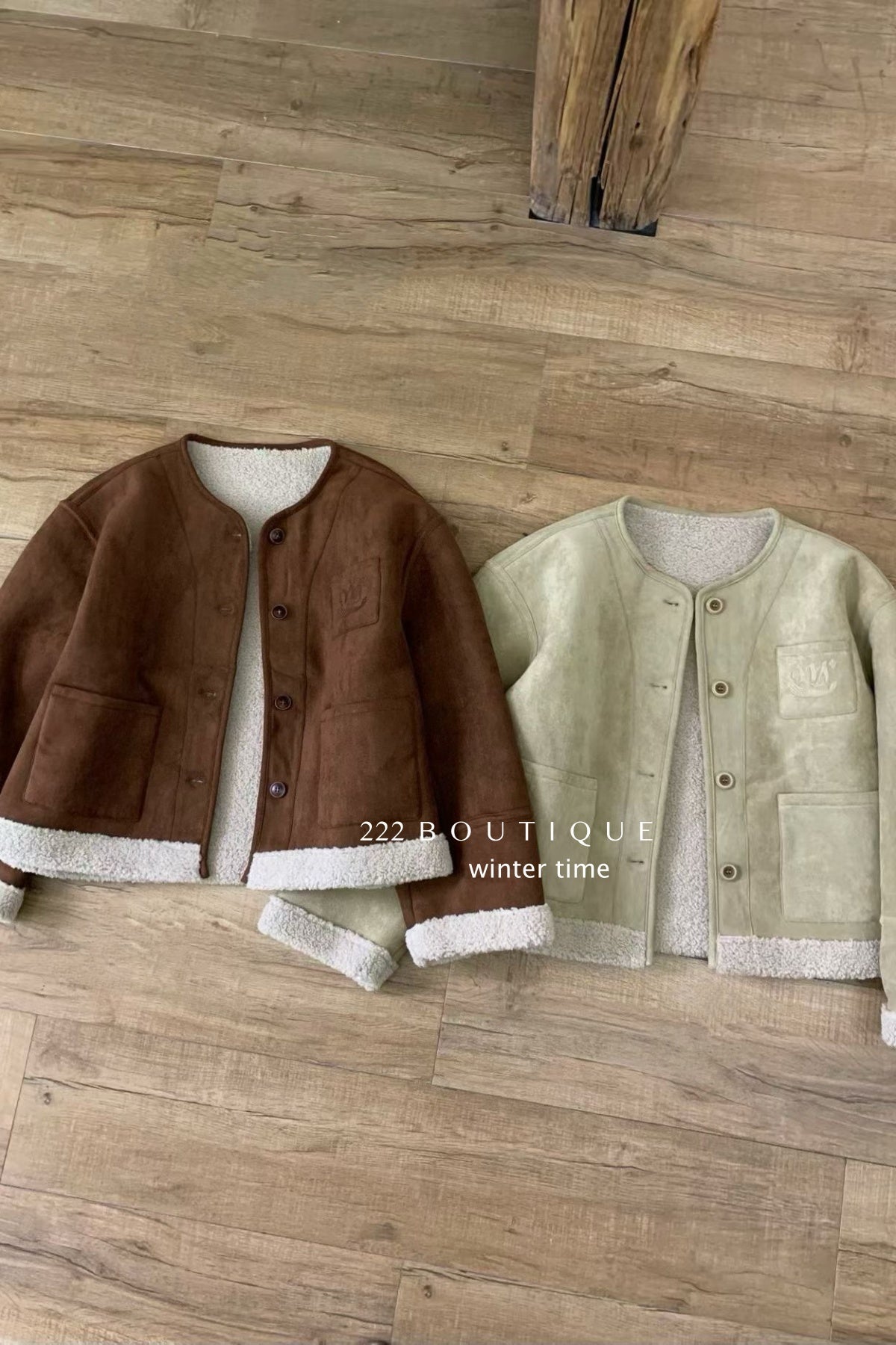 19a92 Suede shearling jacket
