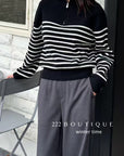 19a105 Cashmere striped sweater