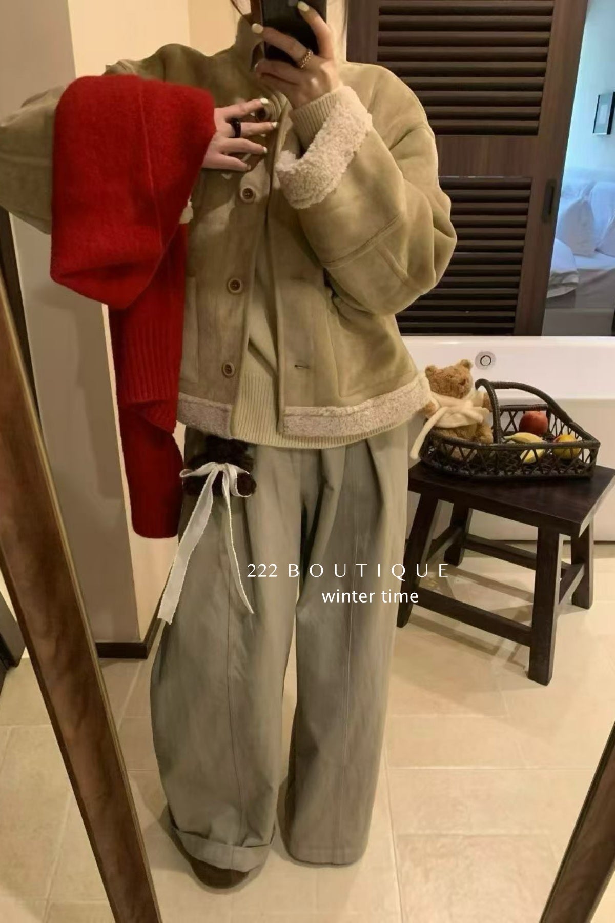 19a92 Suede shearling jacket