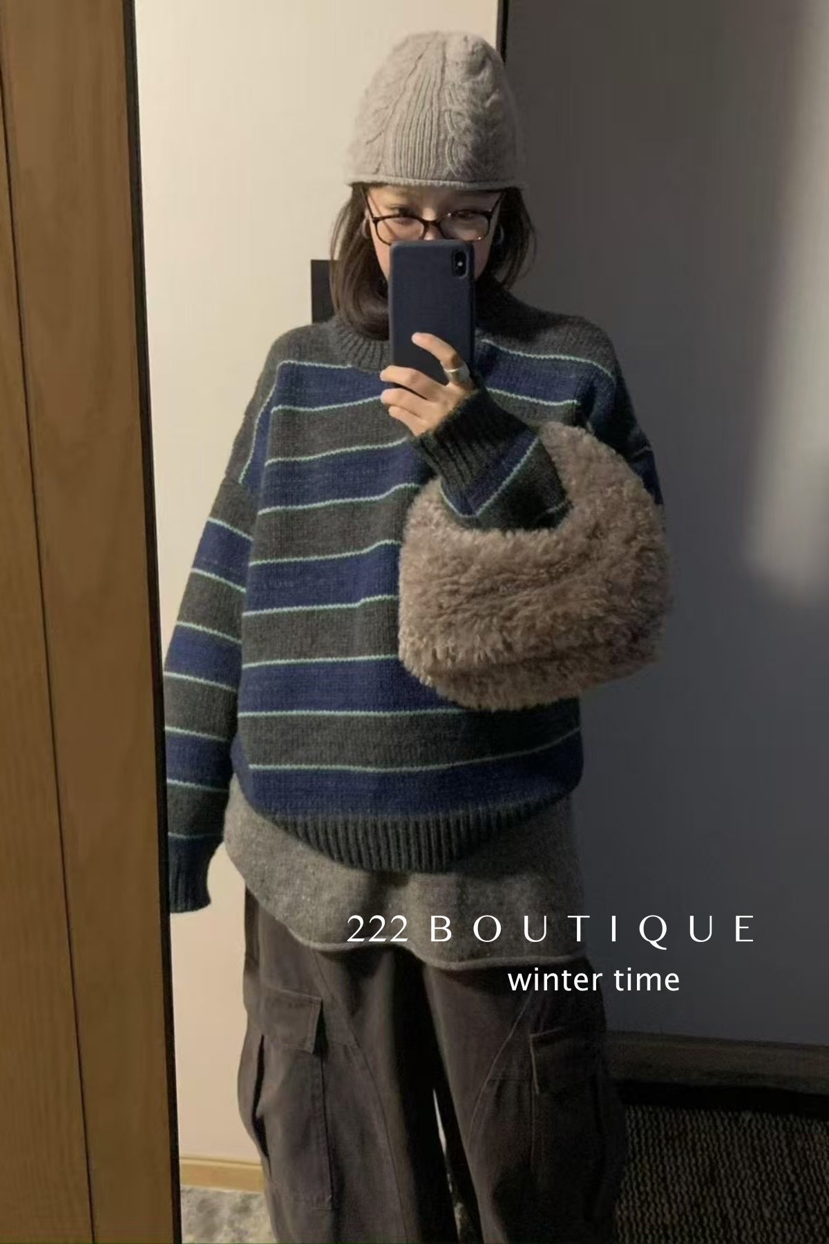 19a108 Cashmere striped sweater