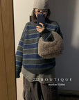 19a108 Cashmere striped sweater