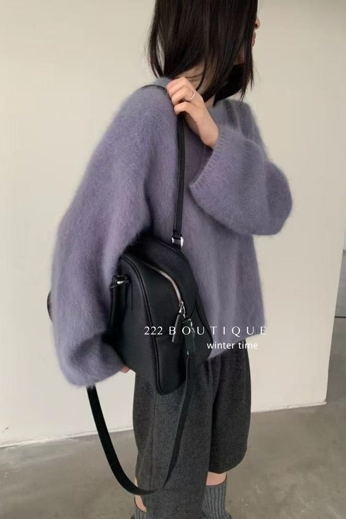 19a90 Rabbit-fur knit sweater
