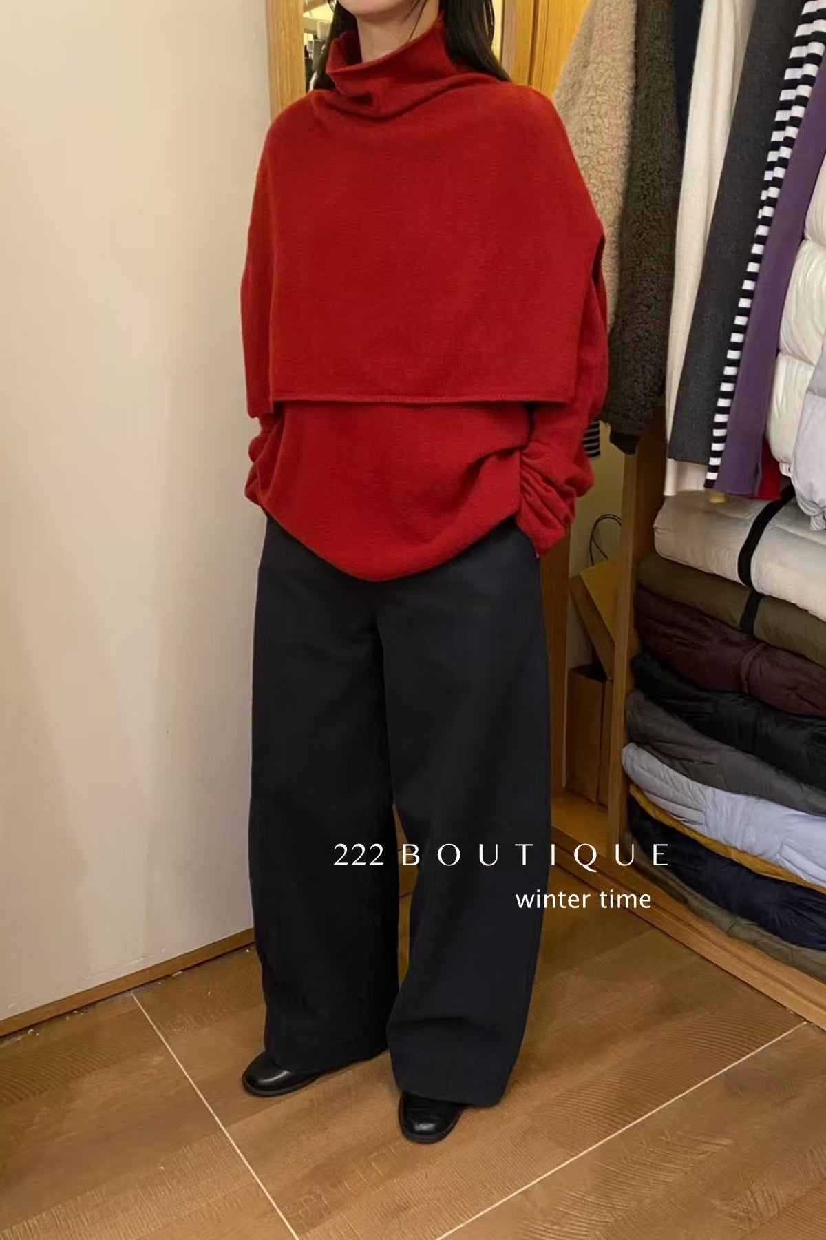 20a60 Double-layer cashmere top