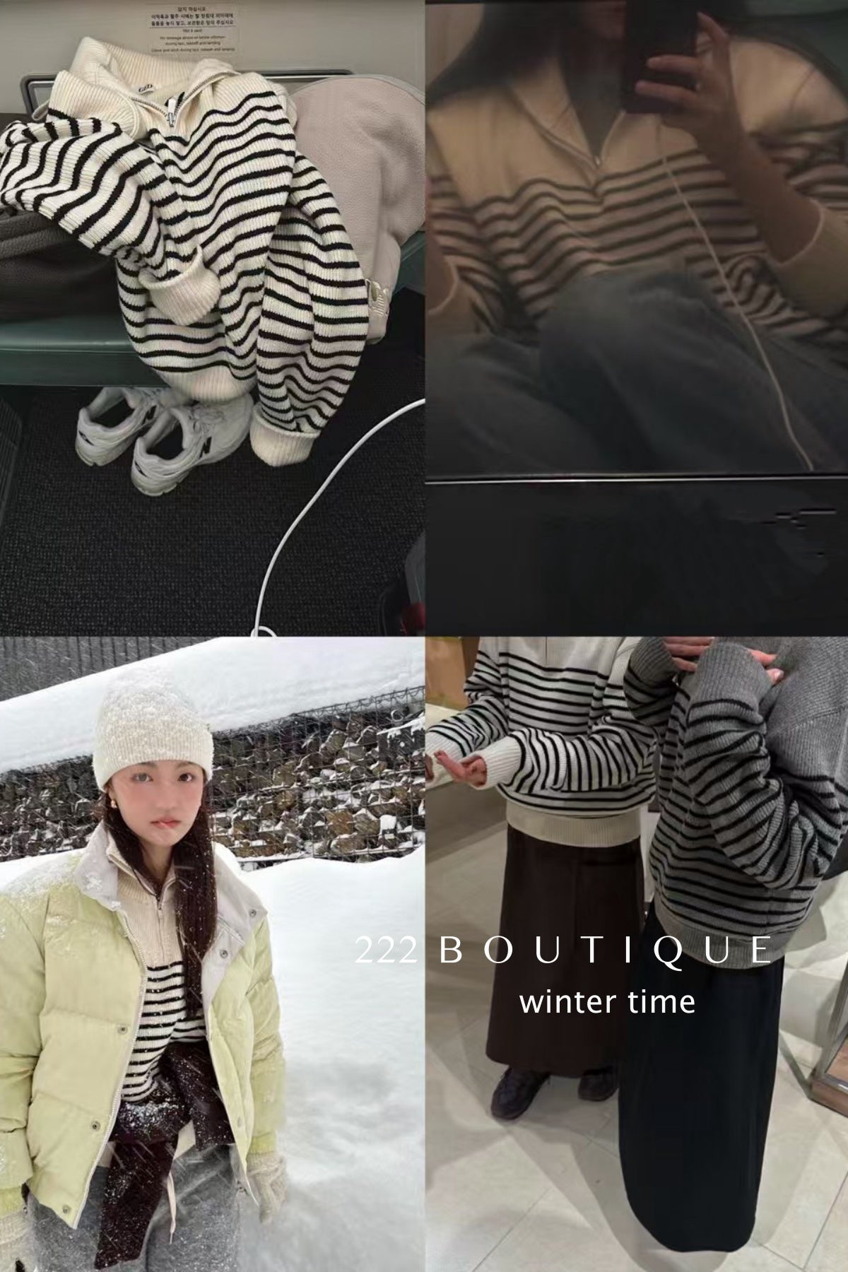 19a105 Cashmere striped sweater