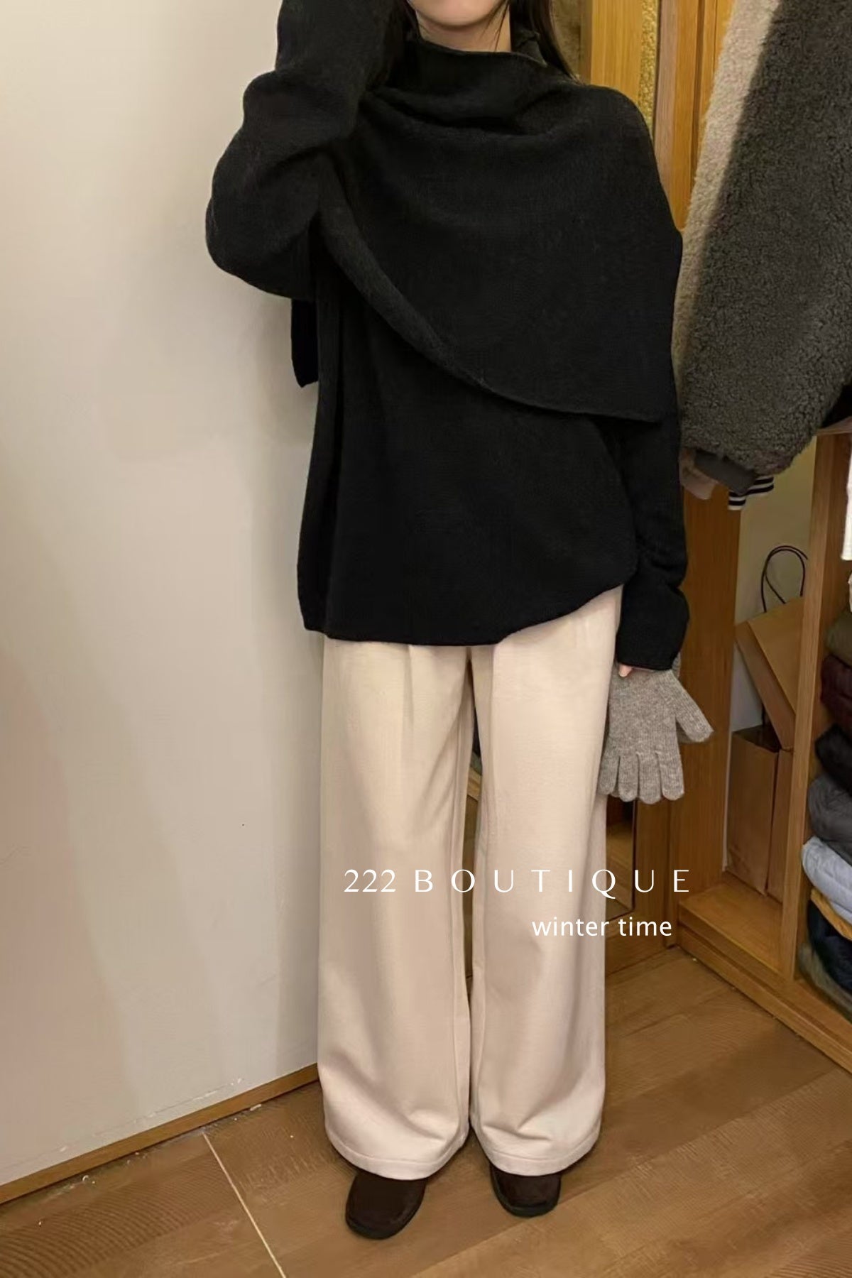 20a60 Double-layer cashmere top
