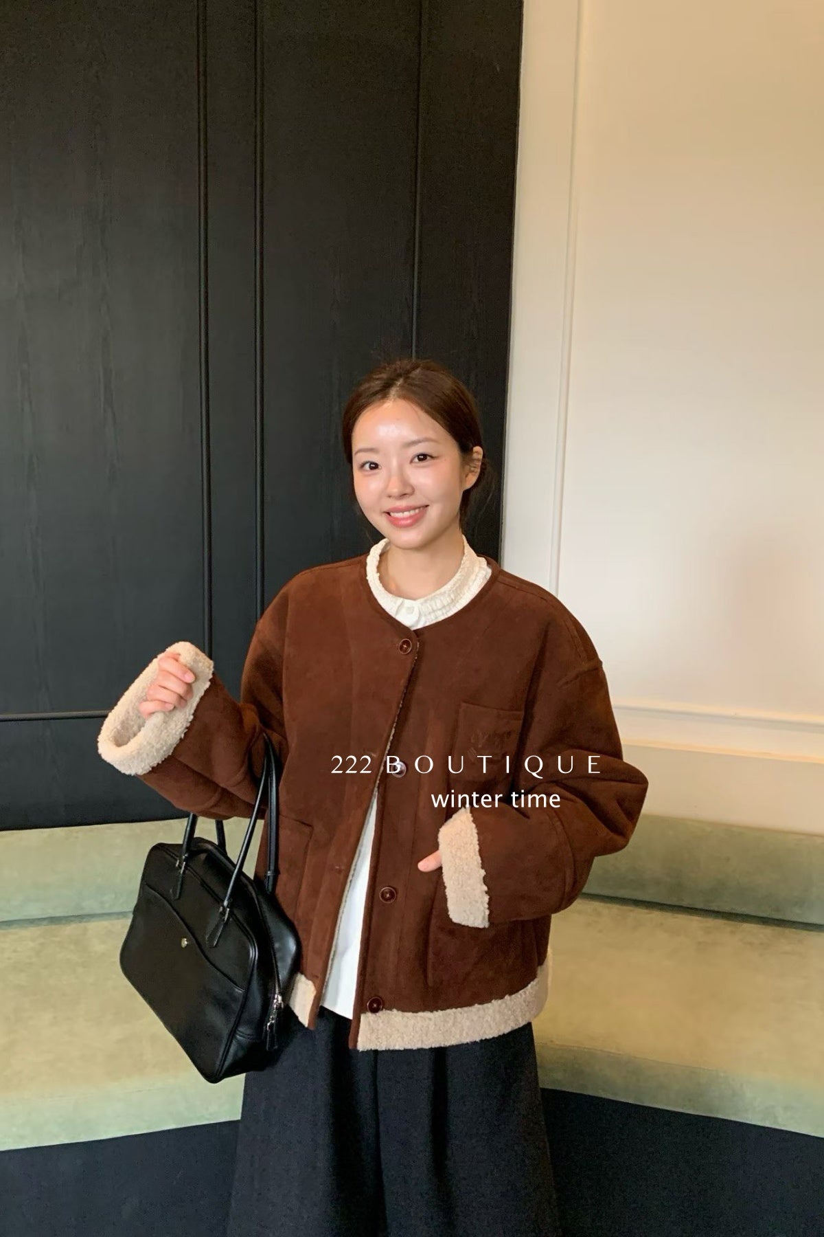 19a92 Suede shearling jacket