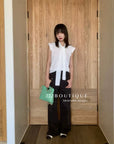 12a5 Sleeveless bow-tie blouse – lightweight crepe