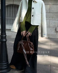 20a117 Hand-stitched cashmere wool coat