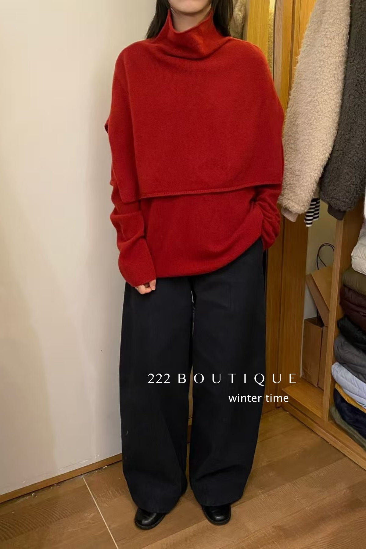 20a60 Double-layer cashmere top