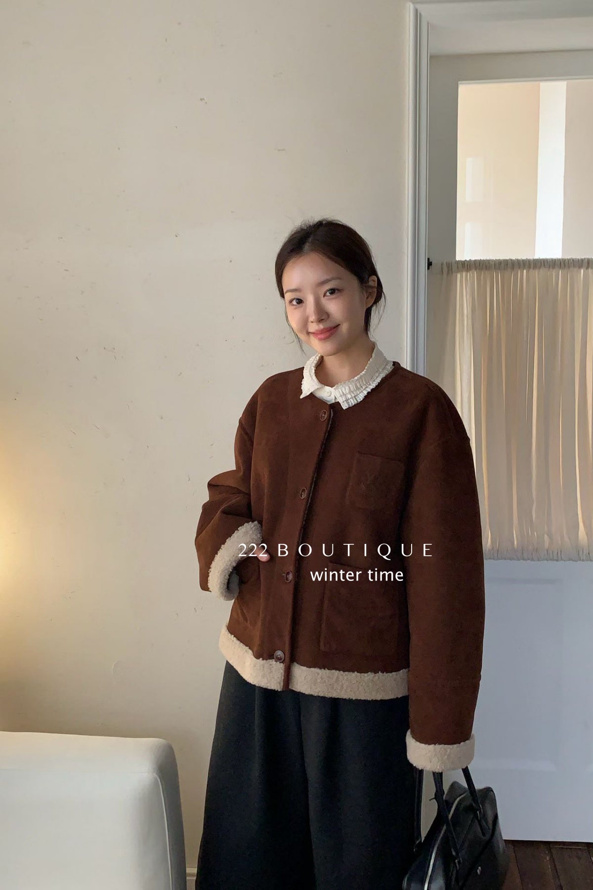 19a92 Suede shearling jacket