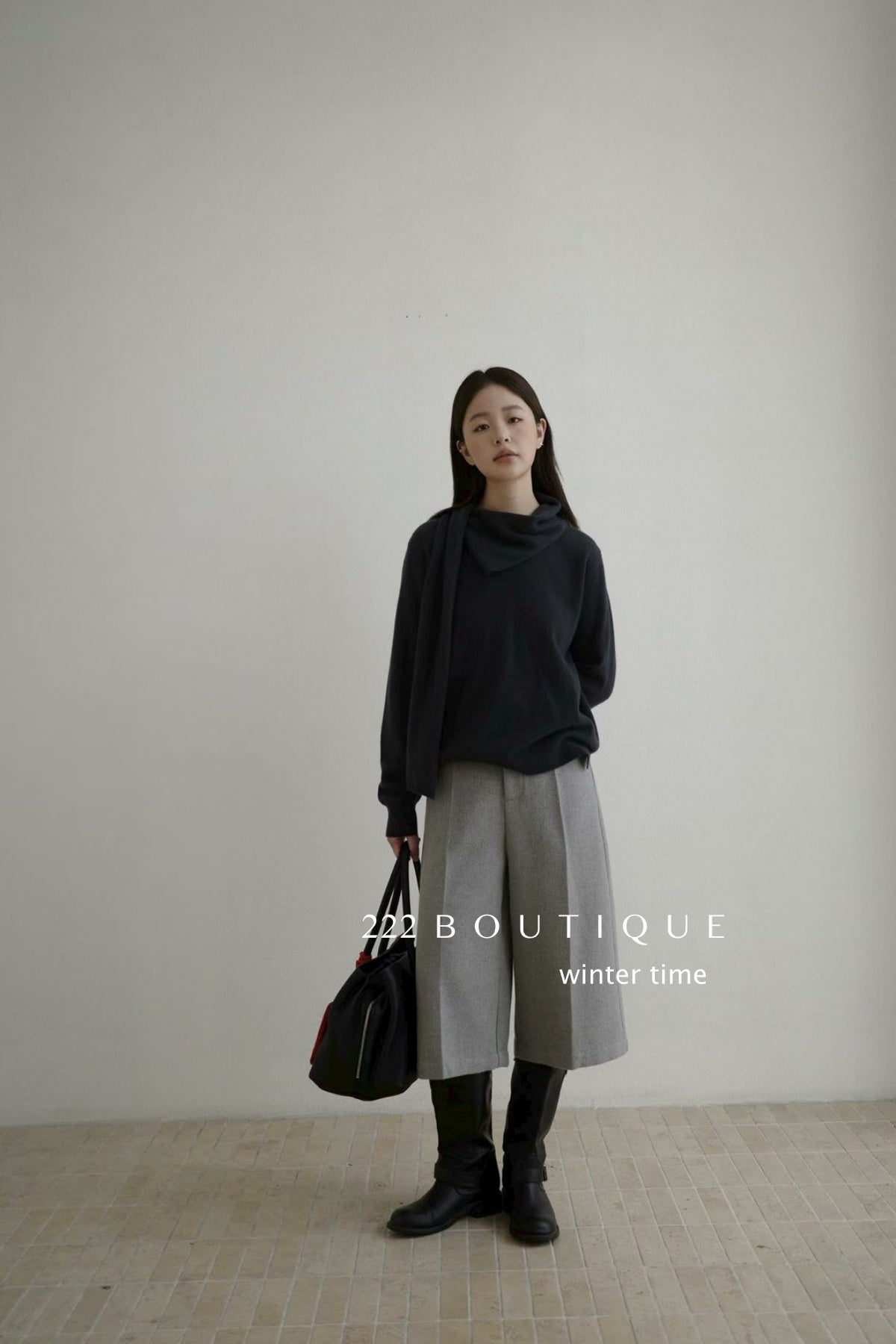 20q14 Cashmere wool balloon trousers