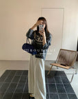 20q19 Wool cropped trousers